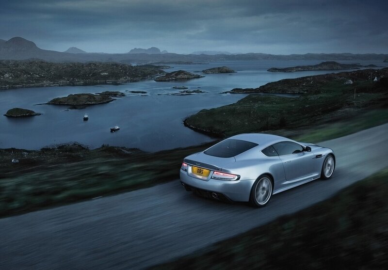 Aston Martin on coastal road