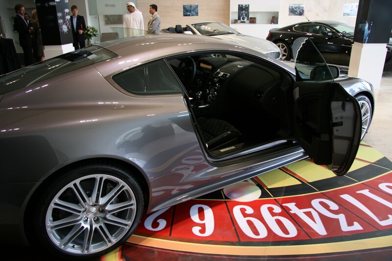 Aston Martin on display at a showroom