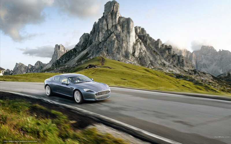 Aston Martin on mountain road