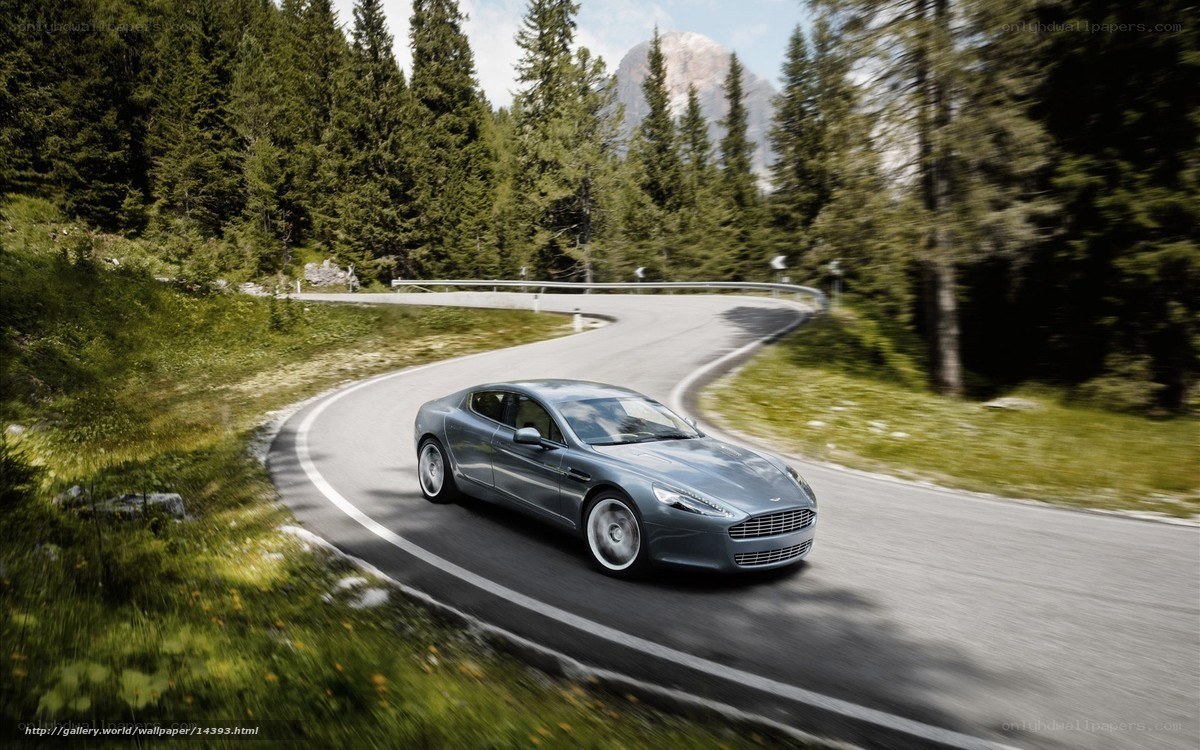 Aston Martin on mountain road