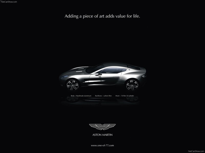 Aston Martin One-77 advertisement