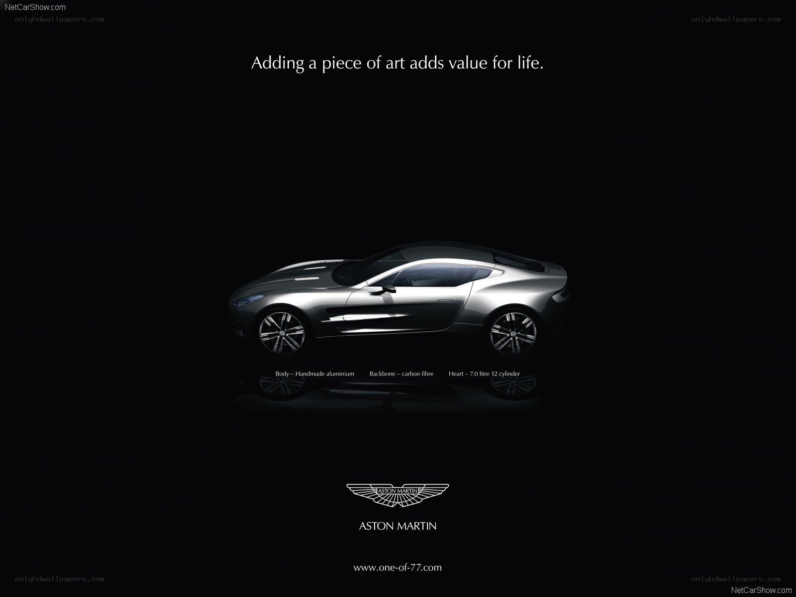 Aston Martin One-77 advertisement