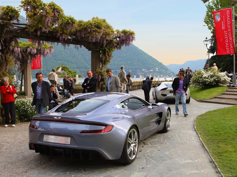 Aston Martin One-77 at a lakeside event
