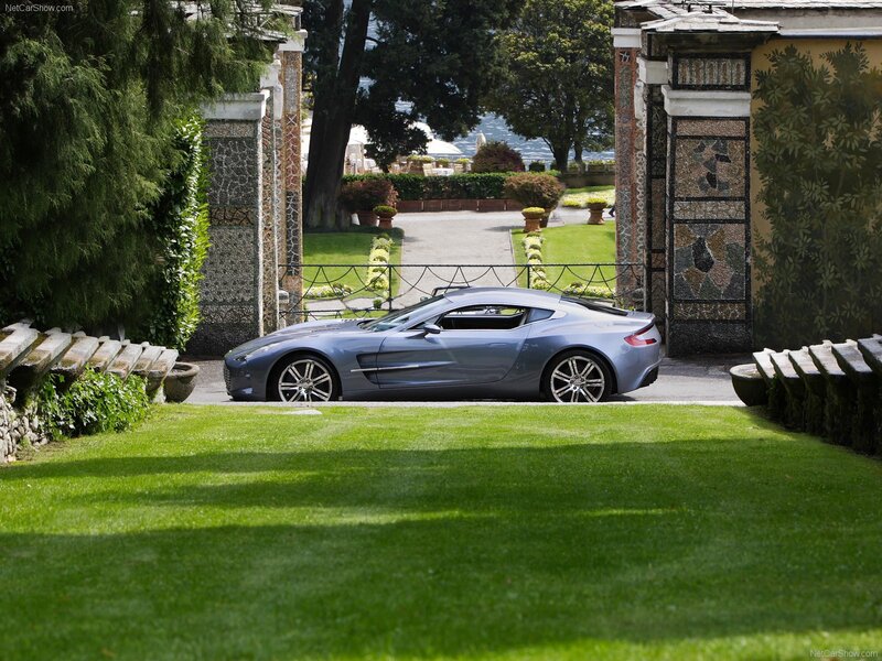 Aston Martin One-77 in a garden