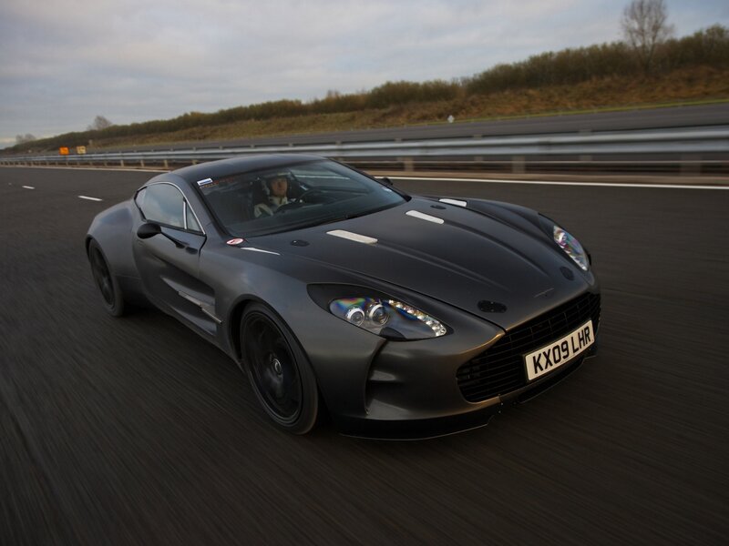Aston Martin One-77 on a highway