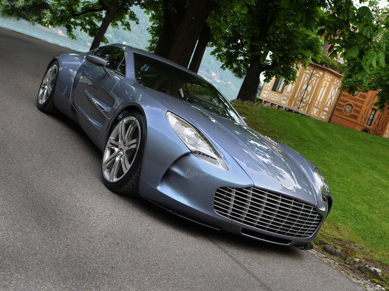 Aston Martin One-77 on a lakeside road
