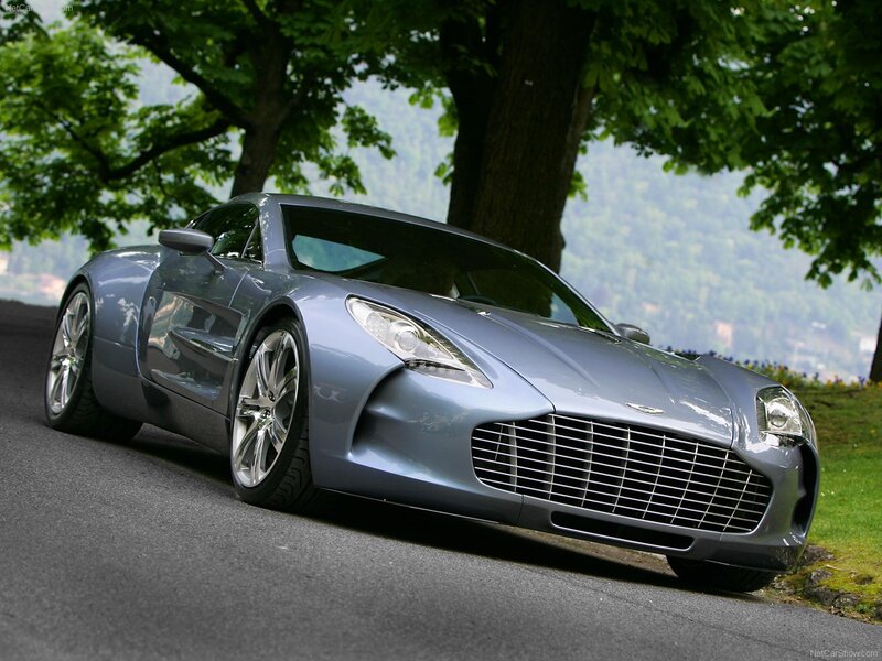 Aston Martin One-77 on a scenic road