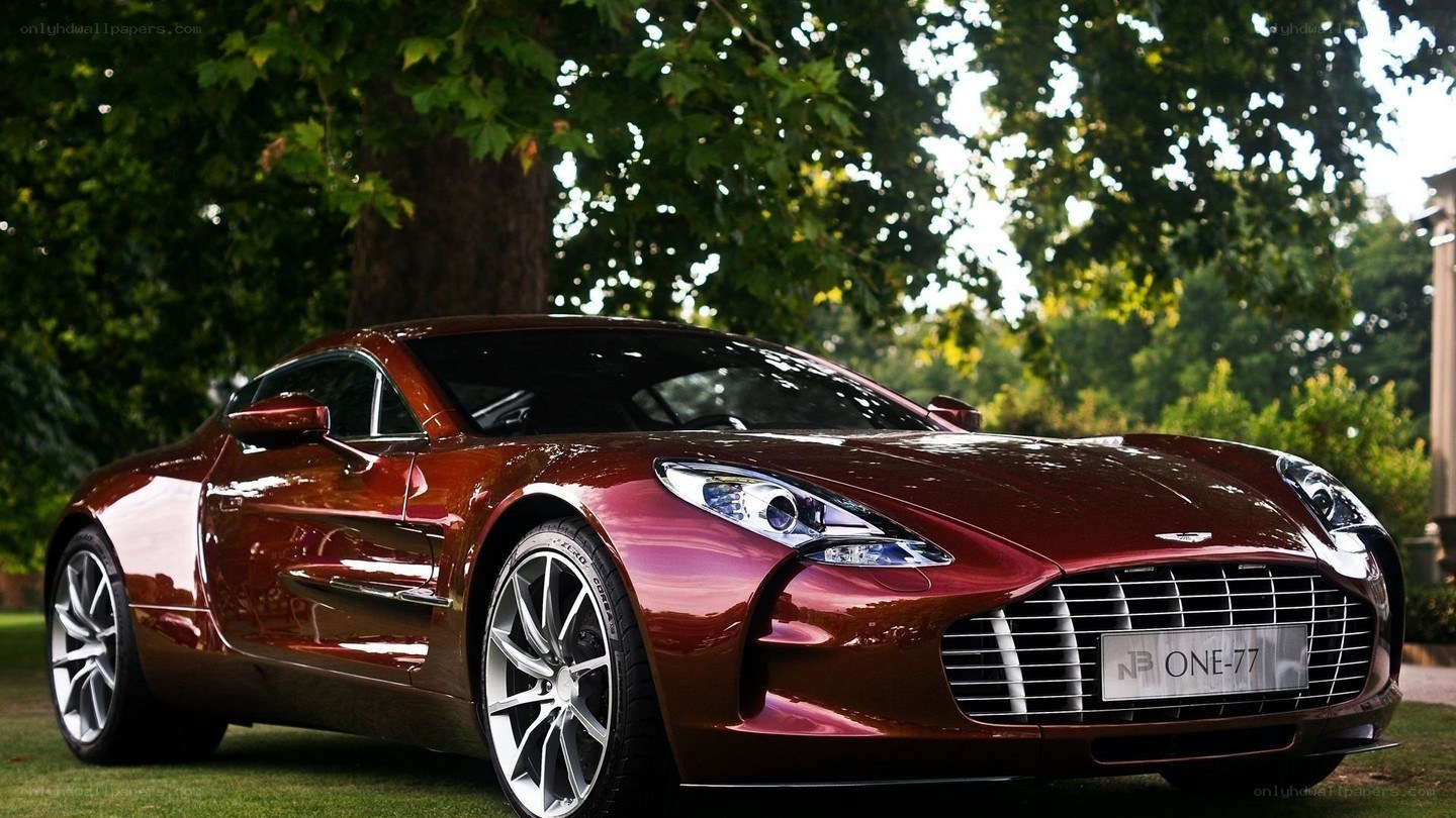 Aston Martin One-77 on grass