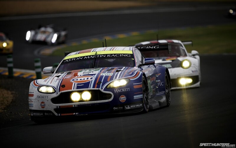 Aston Martin Race Car — Blue, Dramatic
