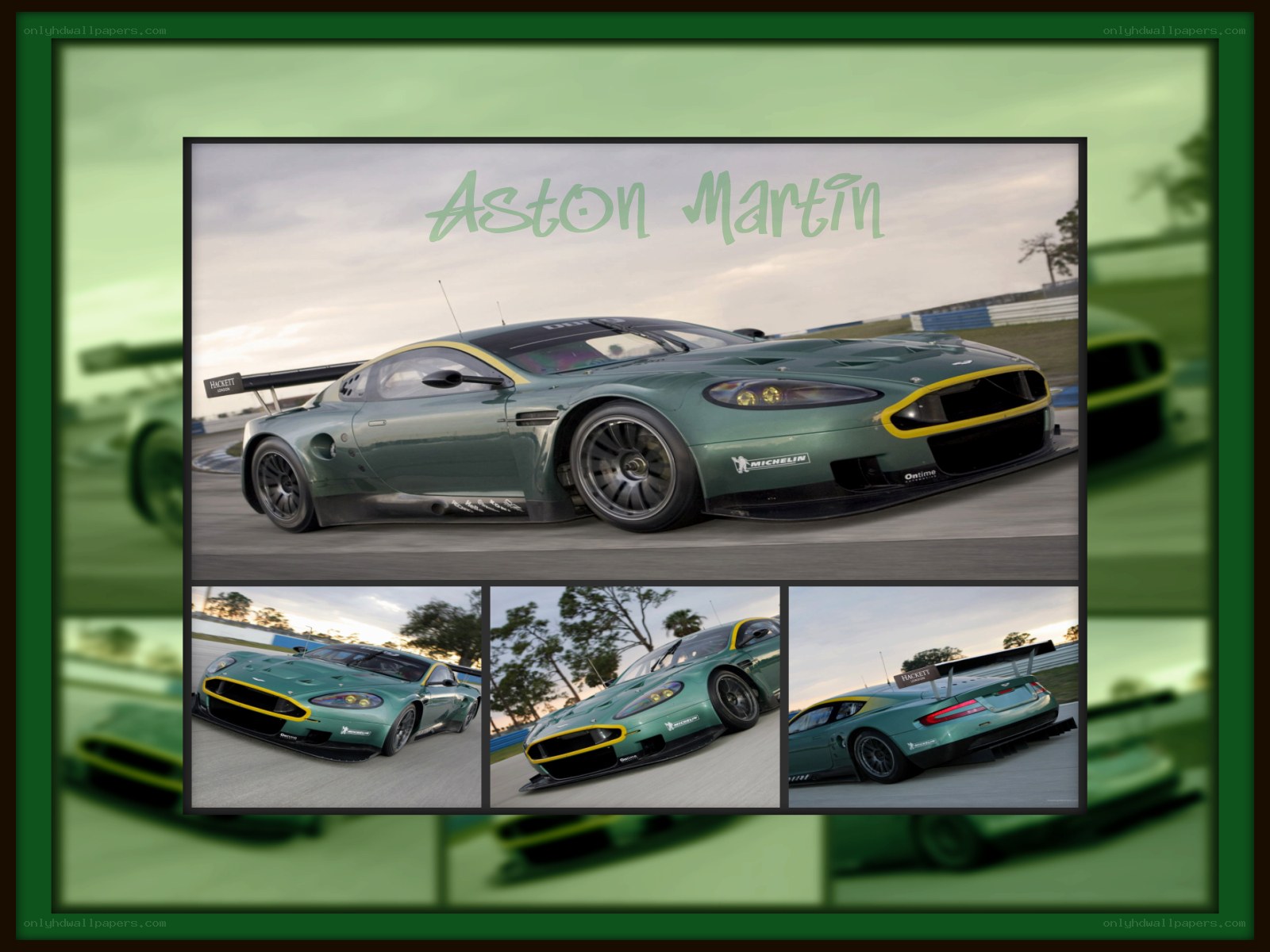 Aston Martin race car collage