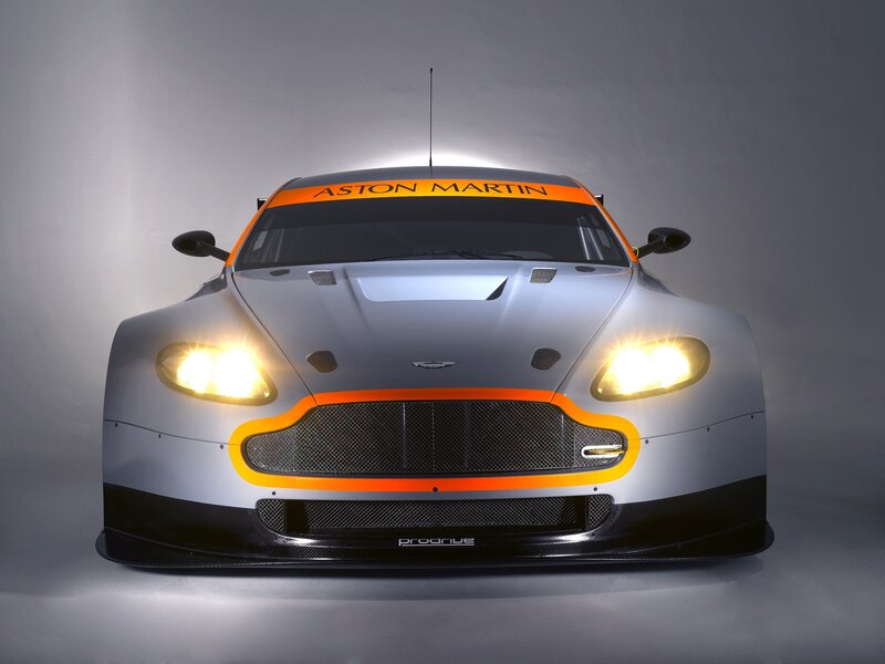 Aston Martin race car front view