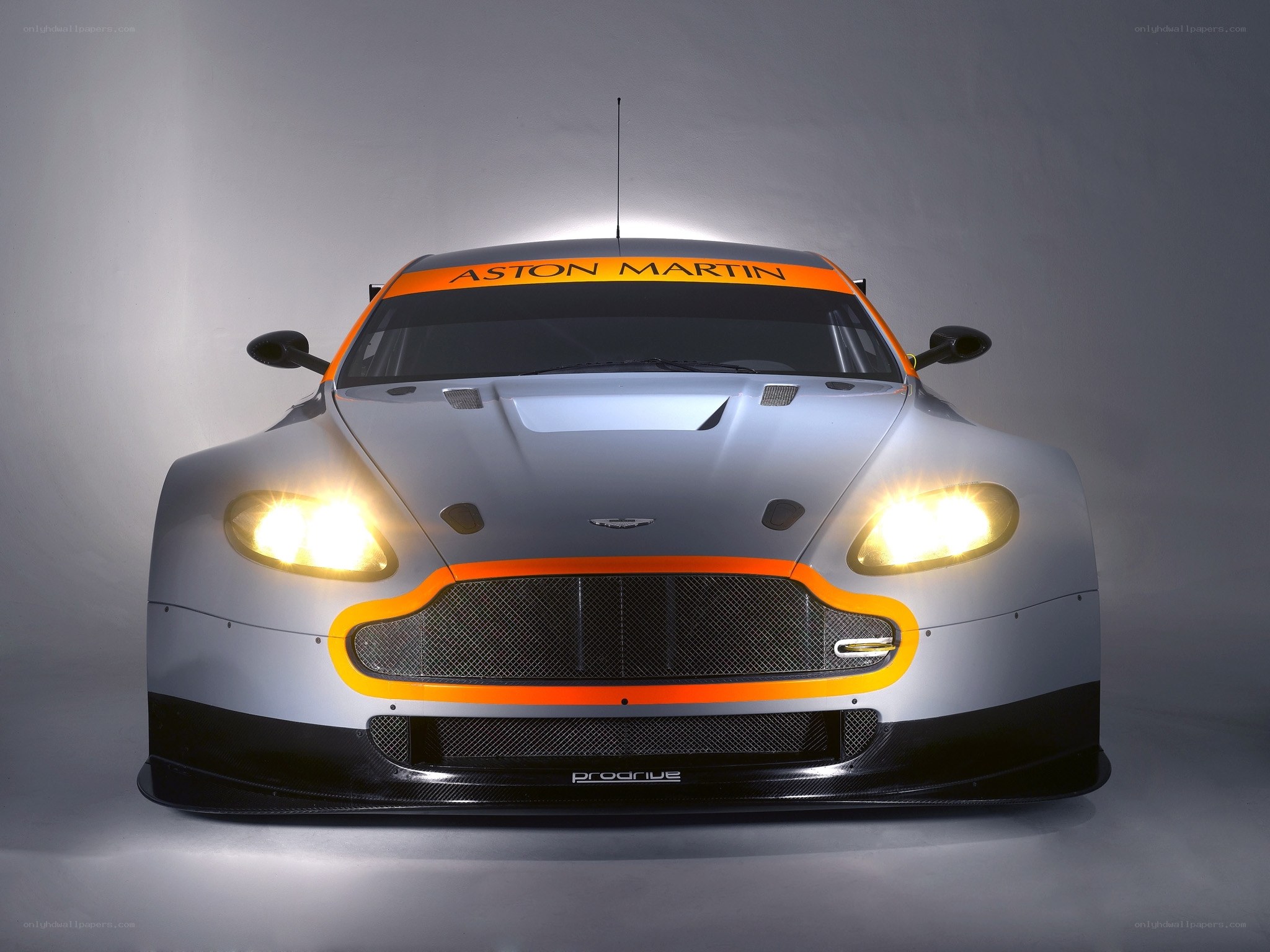 Aston Martin race car front view