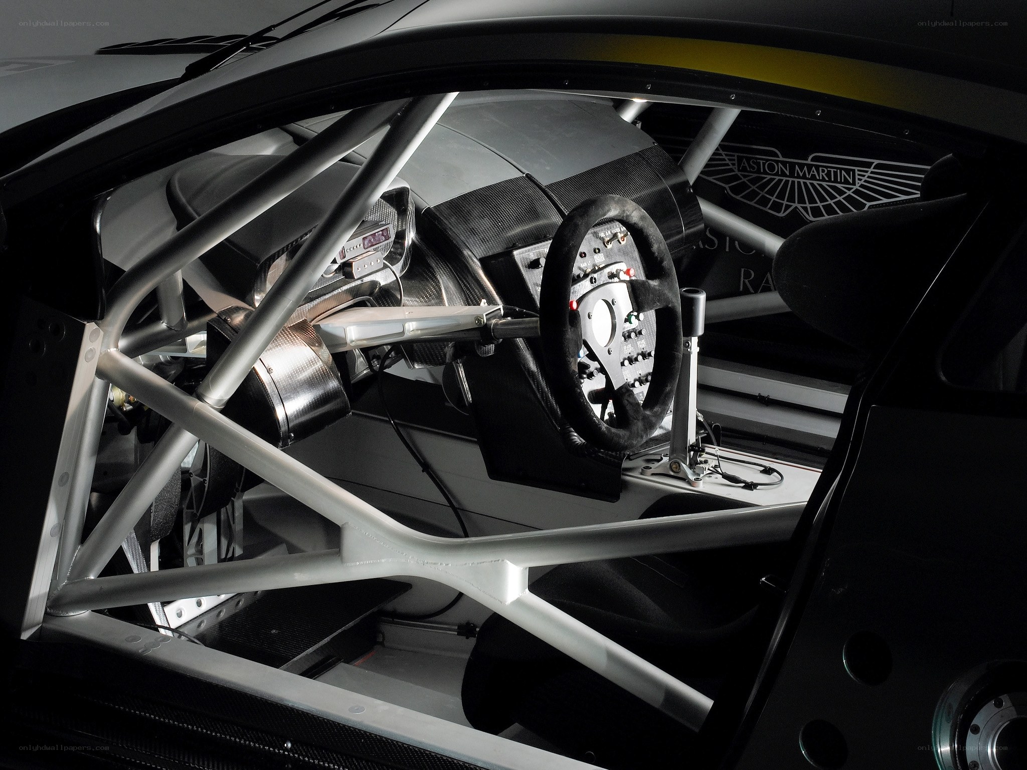Aston Martin race car interior
