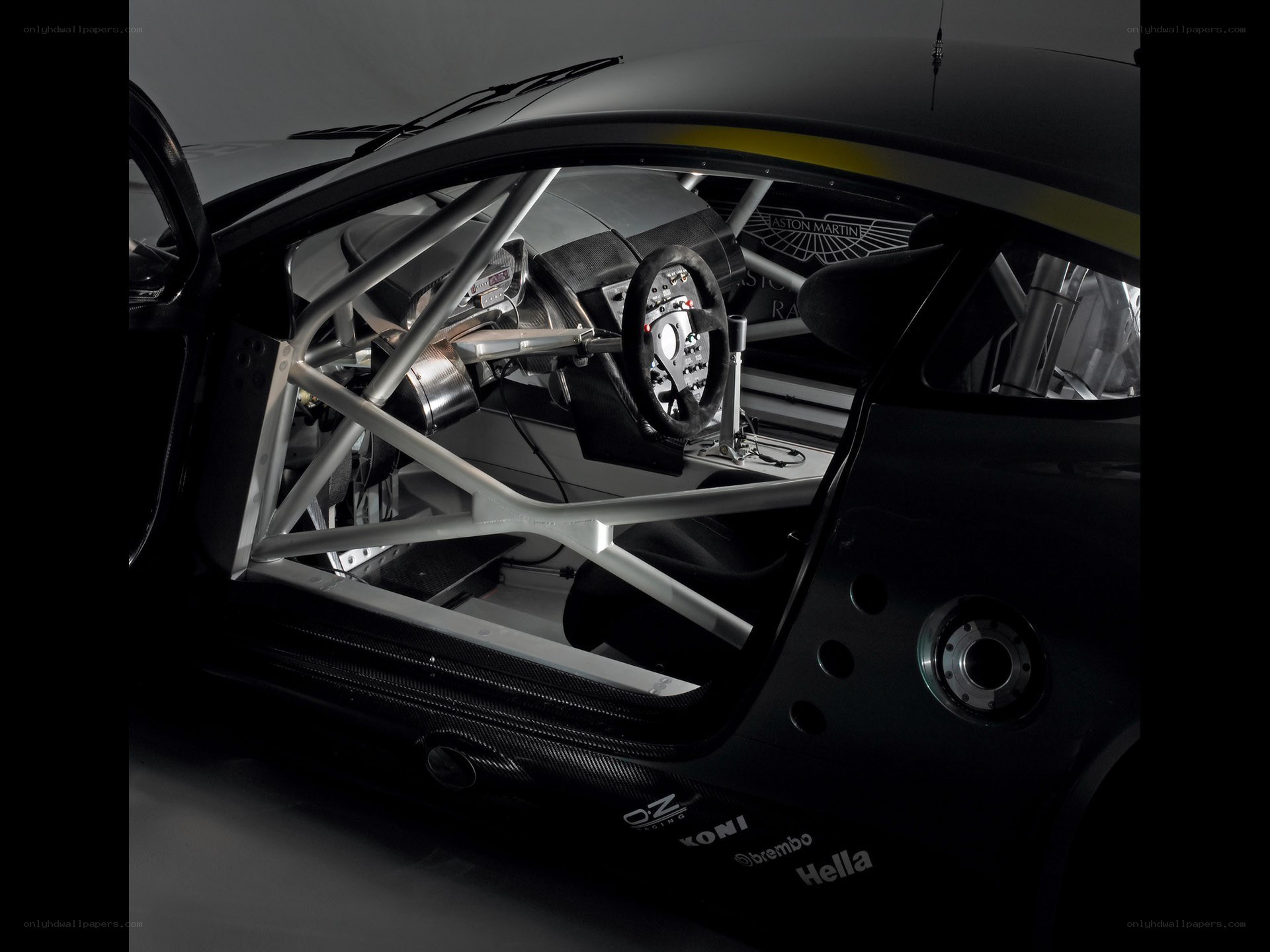 Aston Martin race car interior