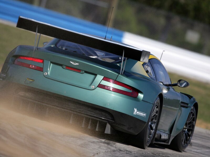 Aston Martin race car on track