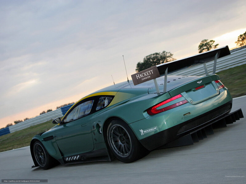 Aston Martin race car on track