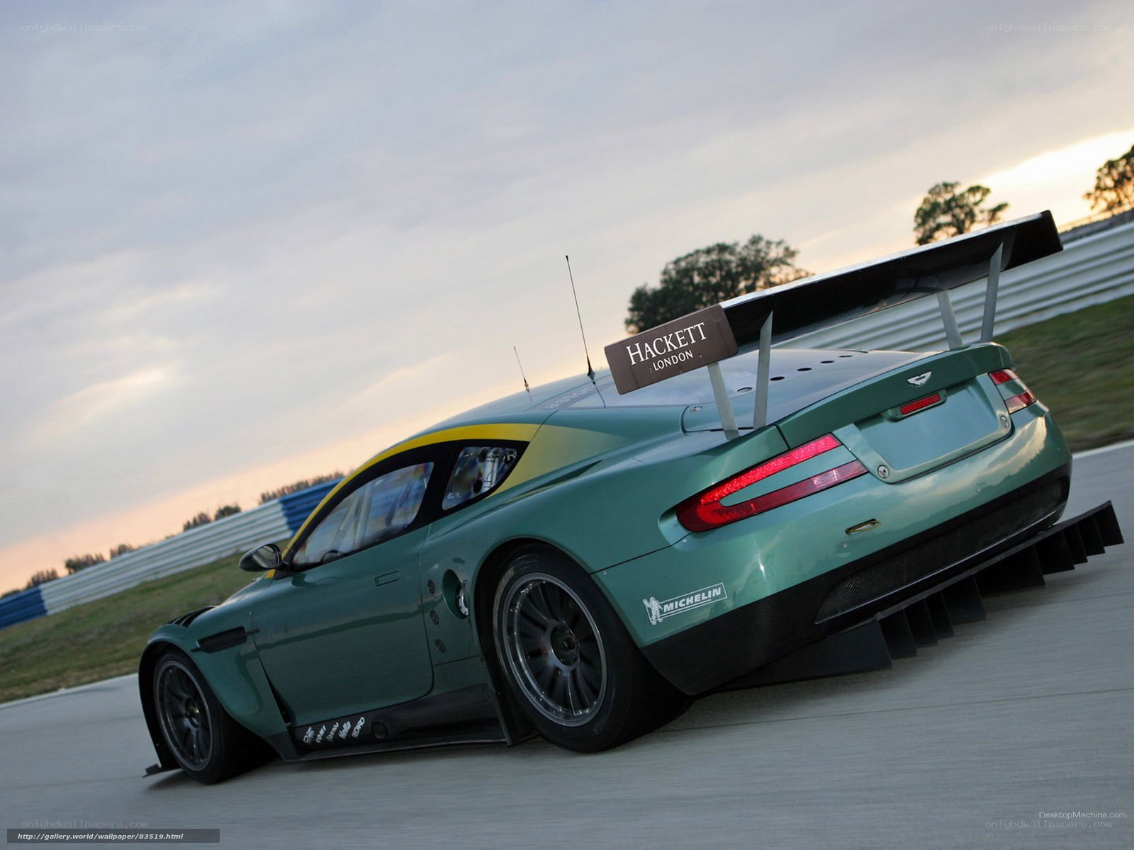 Aston Martin race car on track