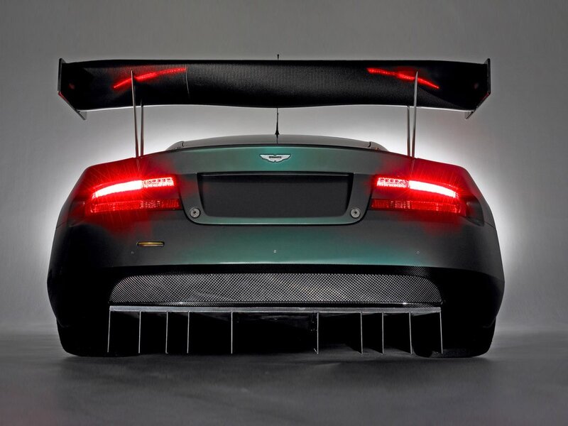 Aston Martin race car rear view