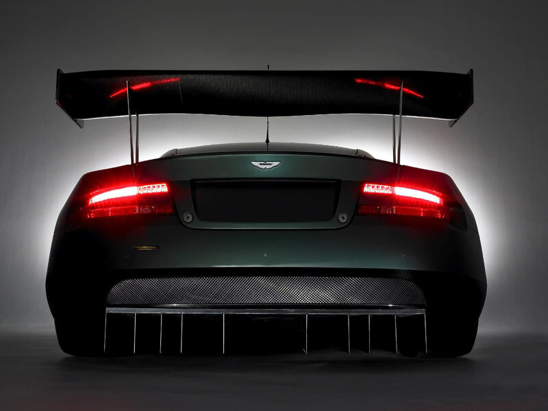 Aston Martin race car rear view