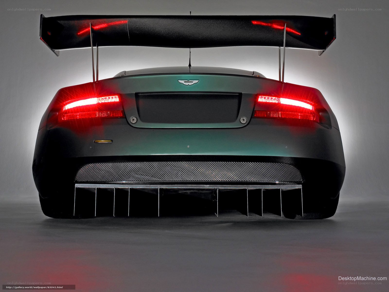 Aston Martin race car rear view