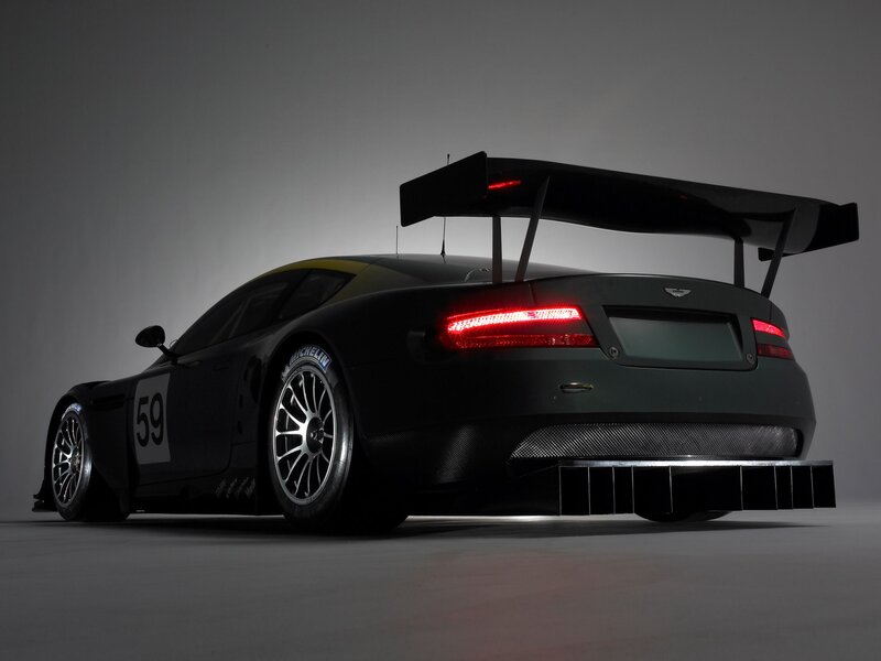 Aston Martin race car rear view