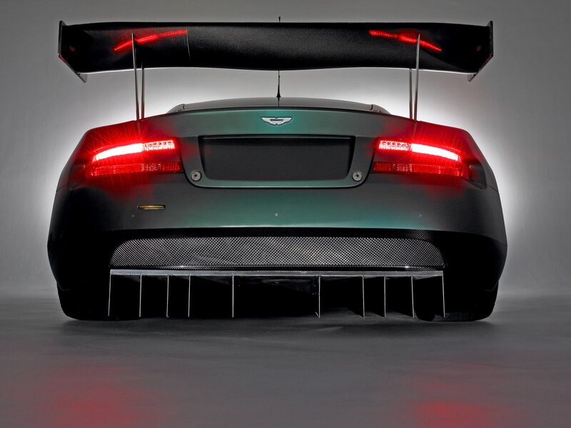 Aston Martin race car rear view