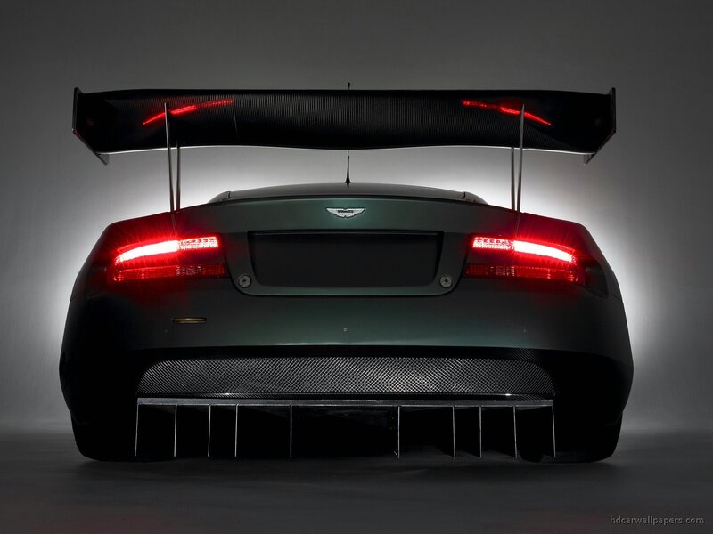 Aston Martin race car rear view