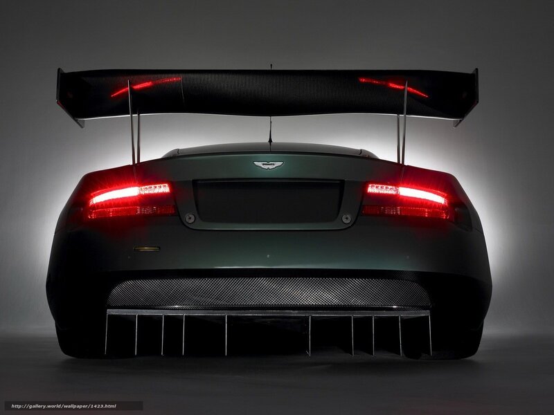Aston Martin race car rear view