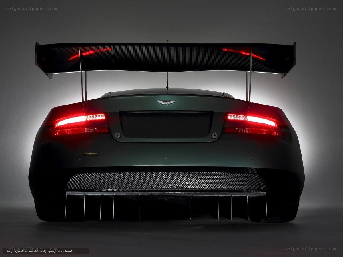 Aston Martin race car rear view