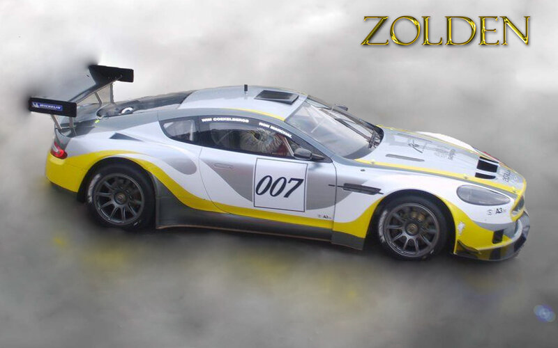 Aston Martin race car with 007 livery