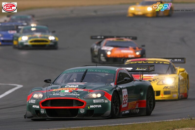 Aston Martin racing at night