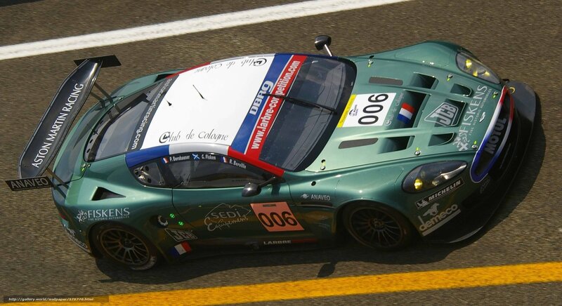 Aston Martin racing car on track