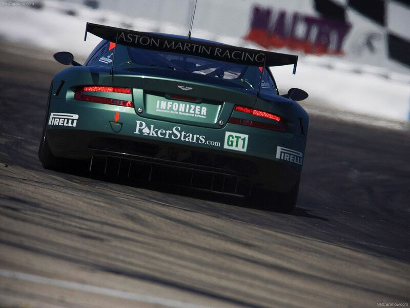 Aston Martin racing car on track