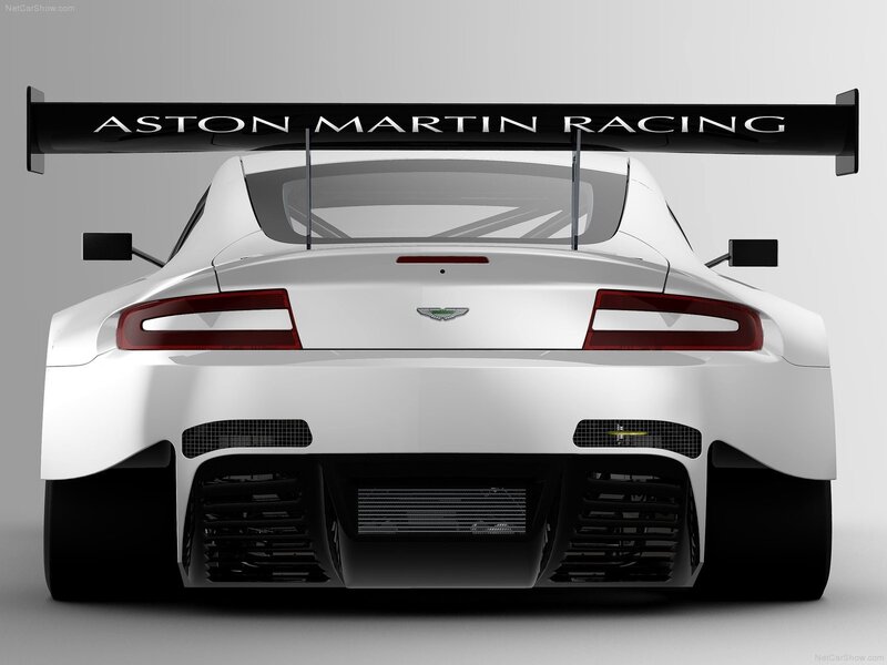 Aston Martin racing car rear view