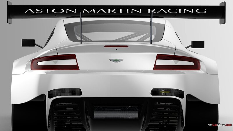 Aston Martin racing car rear view