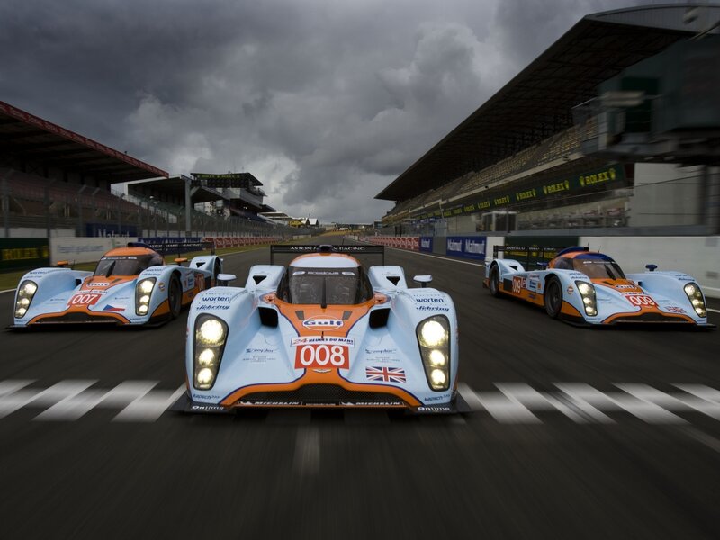 Aston Martin racing cars at Le Mans
