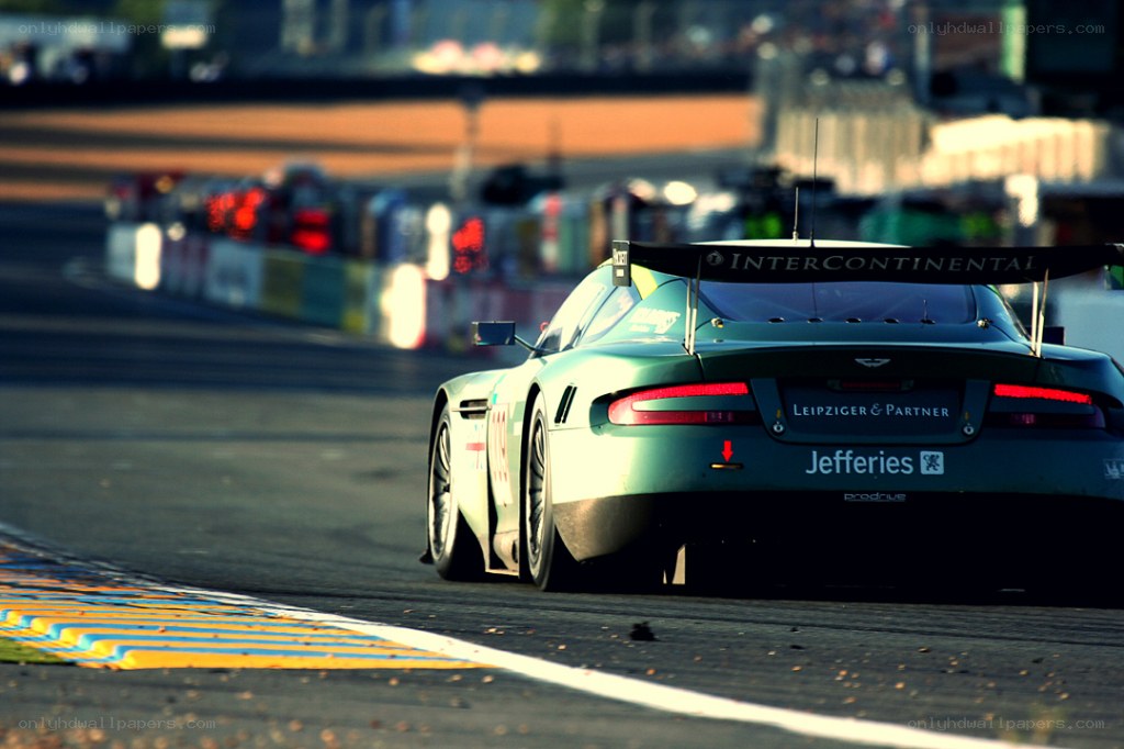 Aston Martin racing on a track