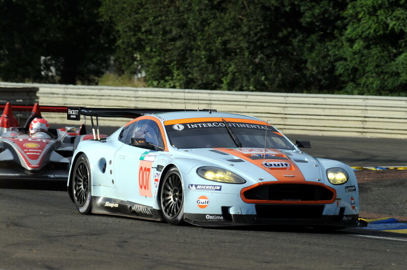 Aston Martin racing on track