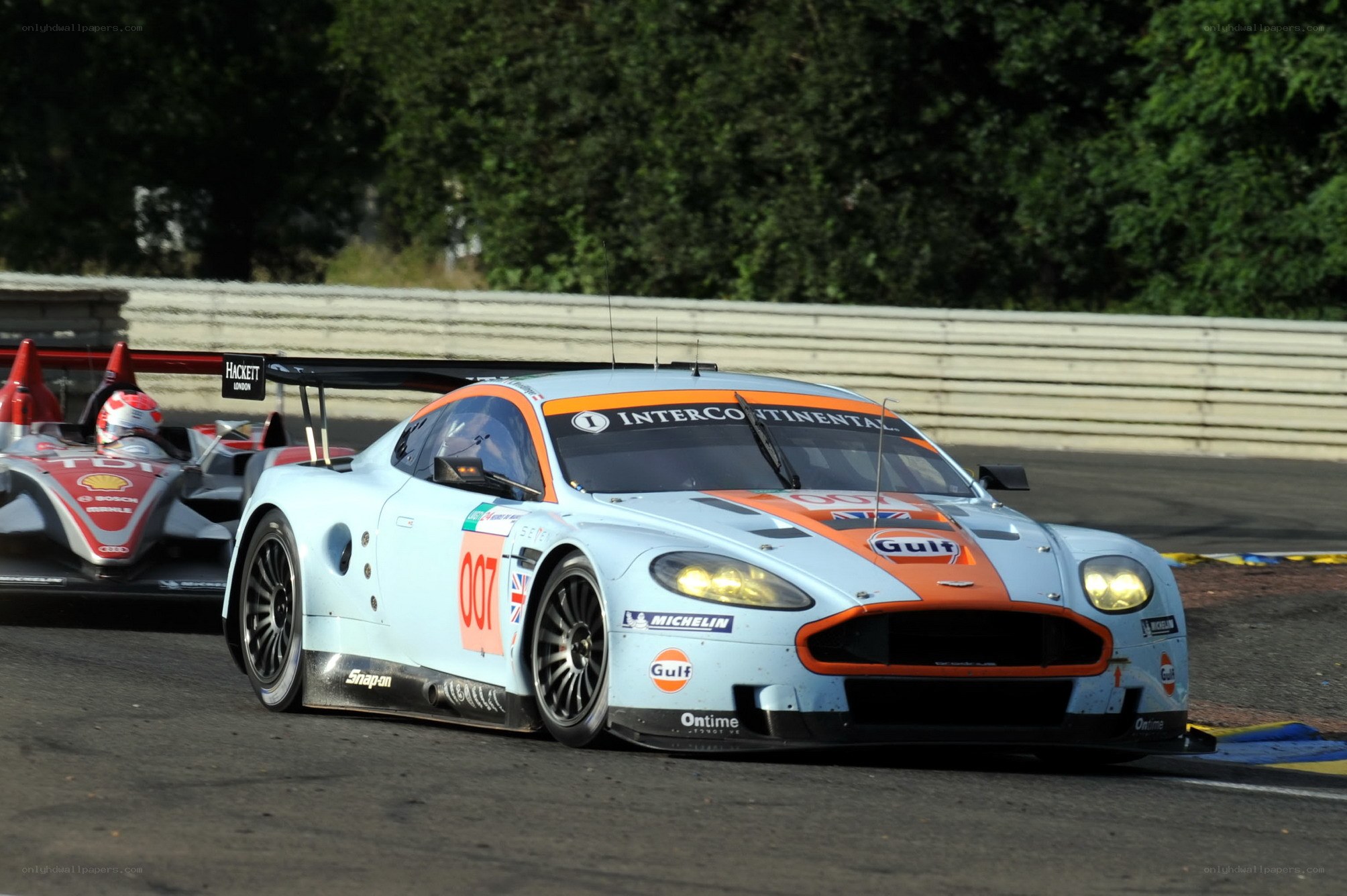 Aston Martin racing on track