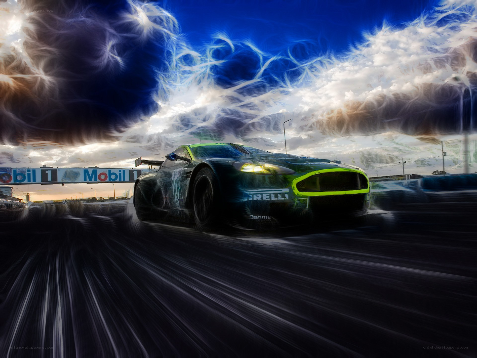 Aston Martin racing on track
