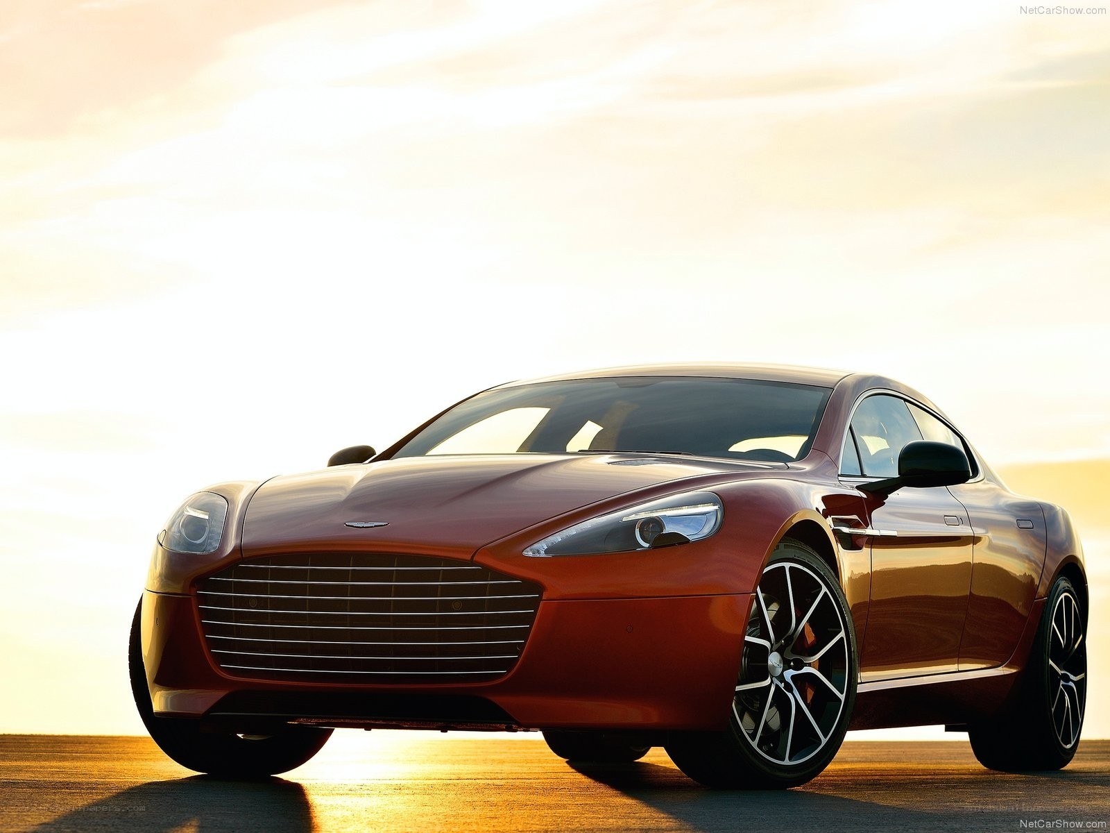 Aston Martin Rapide at sunset