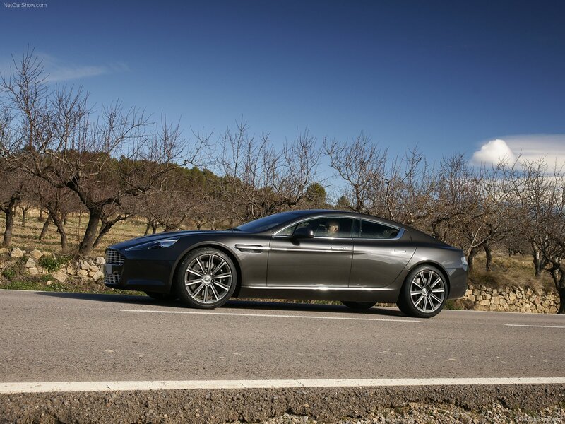 Aston Martin Rapide on a country road