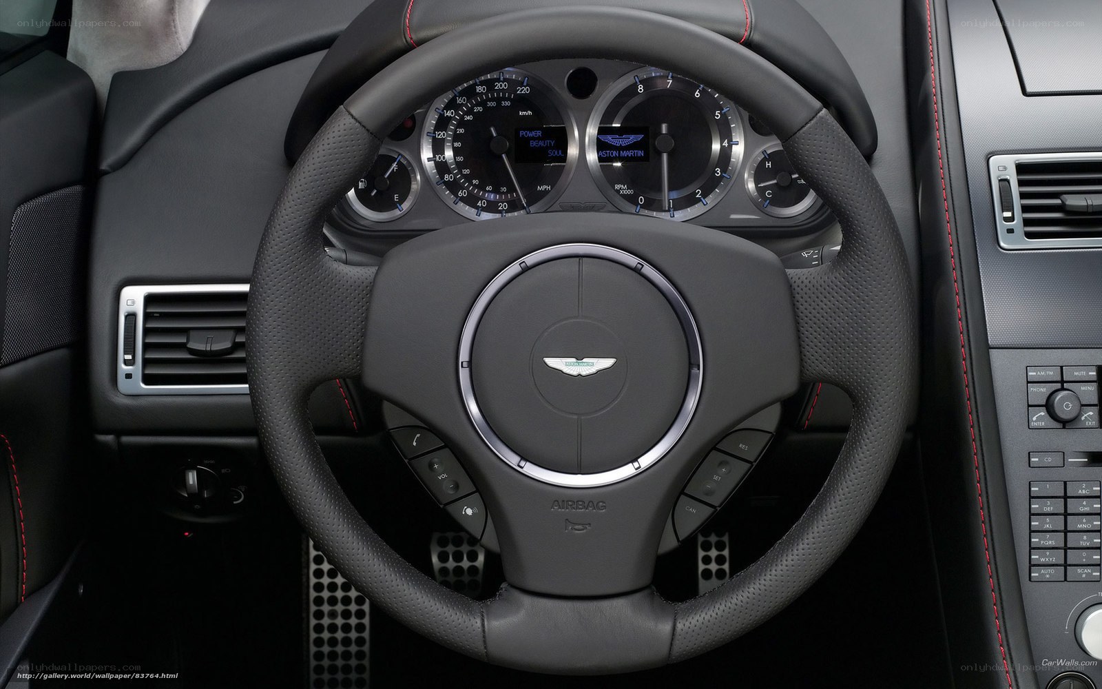 Aston Martin steering wheel interior