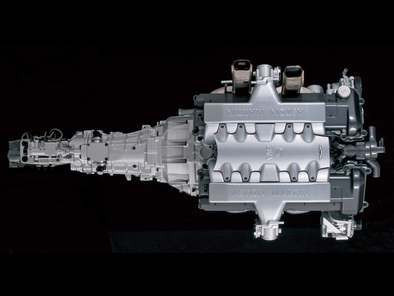 Aston Martin V12 Engine — Silver