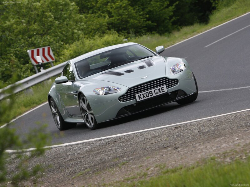 Aston Martin V12 Vantage on a winding road