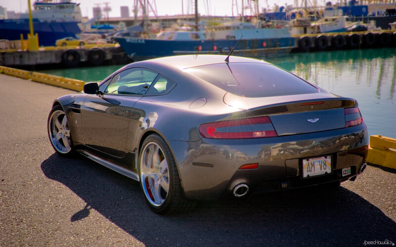 Aston Martin V8 at the harbor