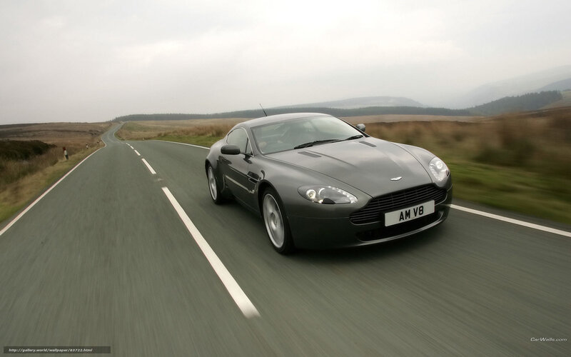 Aston Martin V8 on a country road