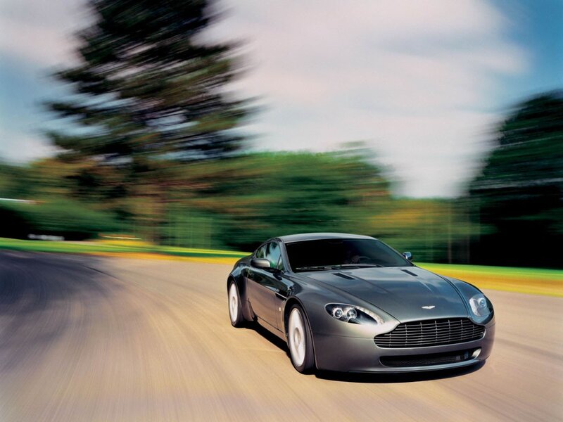 Aston Martin V8 Vantage in motion