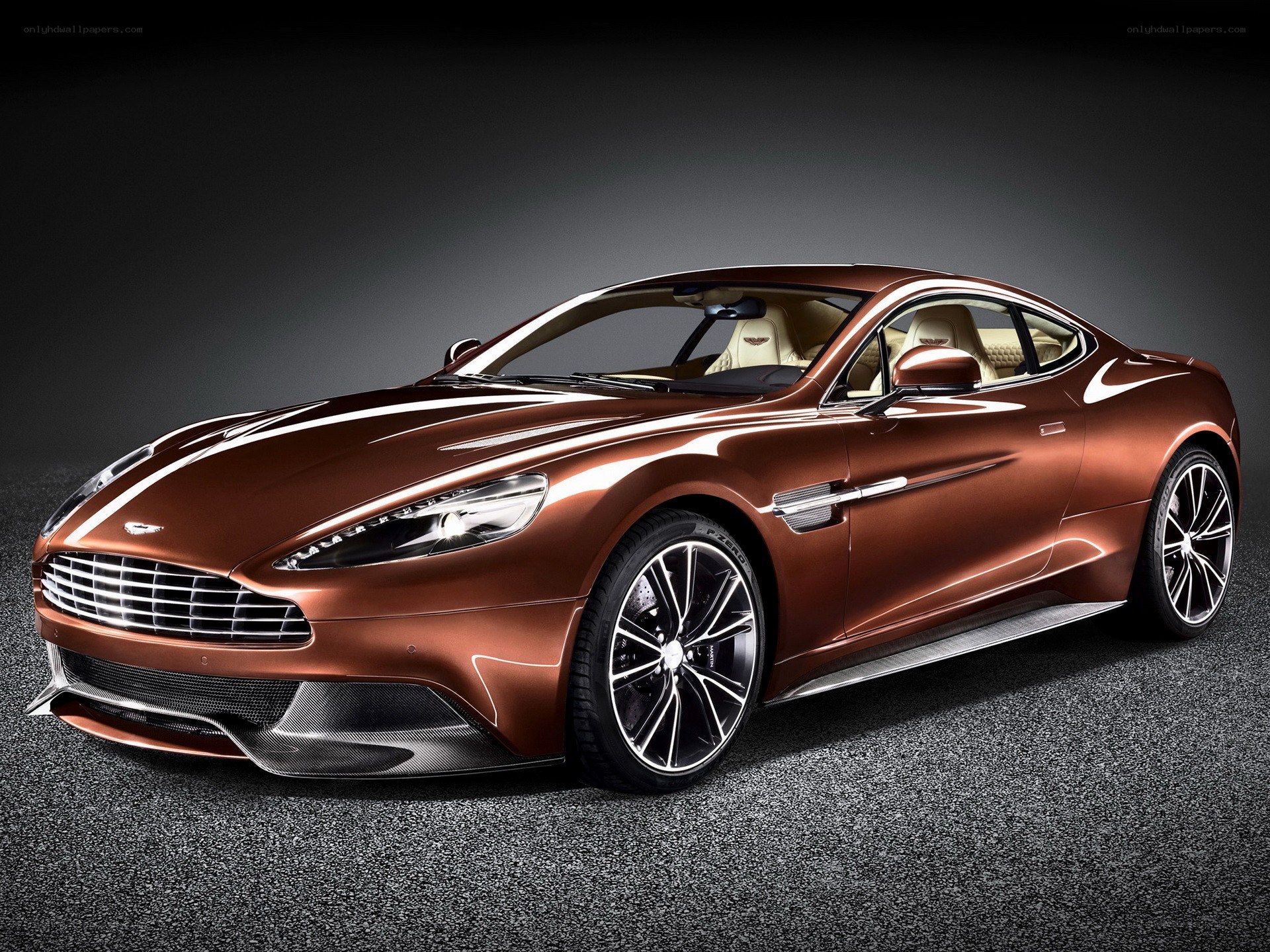 Aston Martin Vanquish in copper