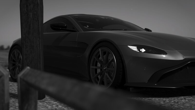 Aston Martin Vantage — Black, Dramatic